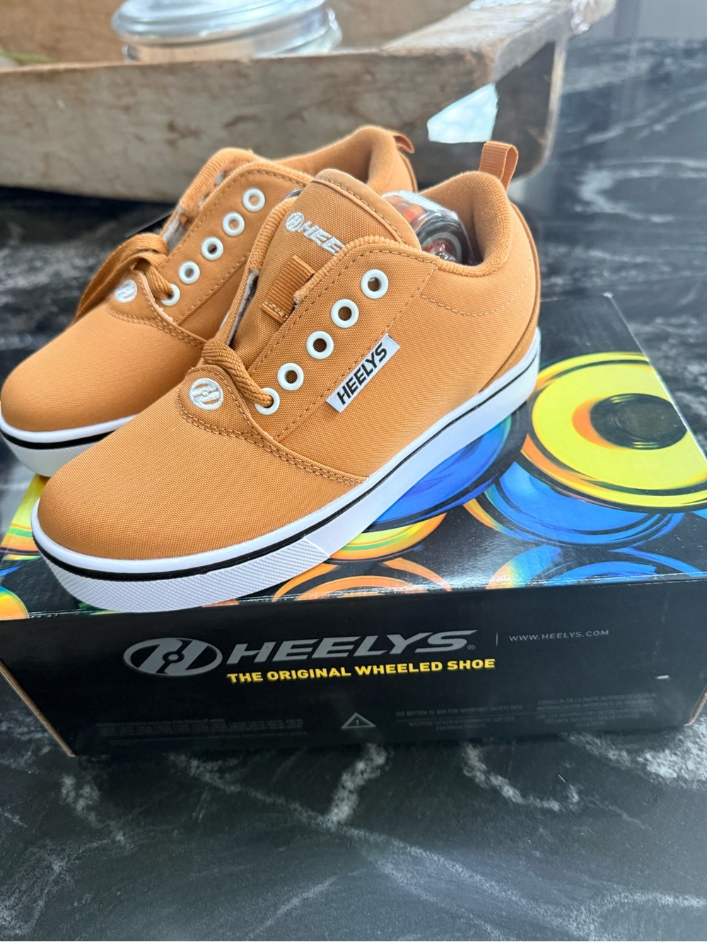 Heelys Kids Orange Canvas Wheeled Skate Shoes